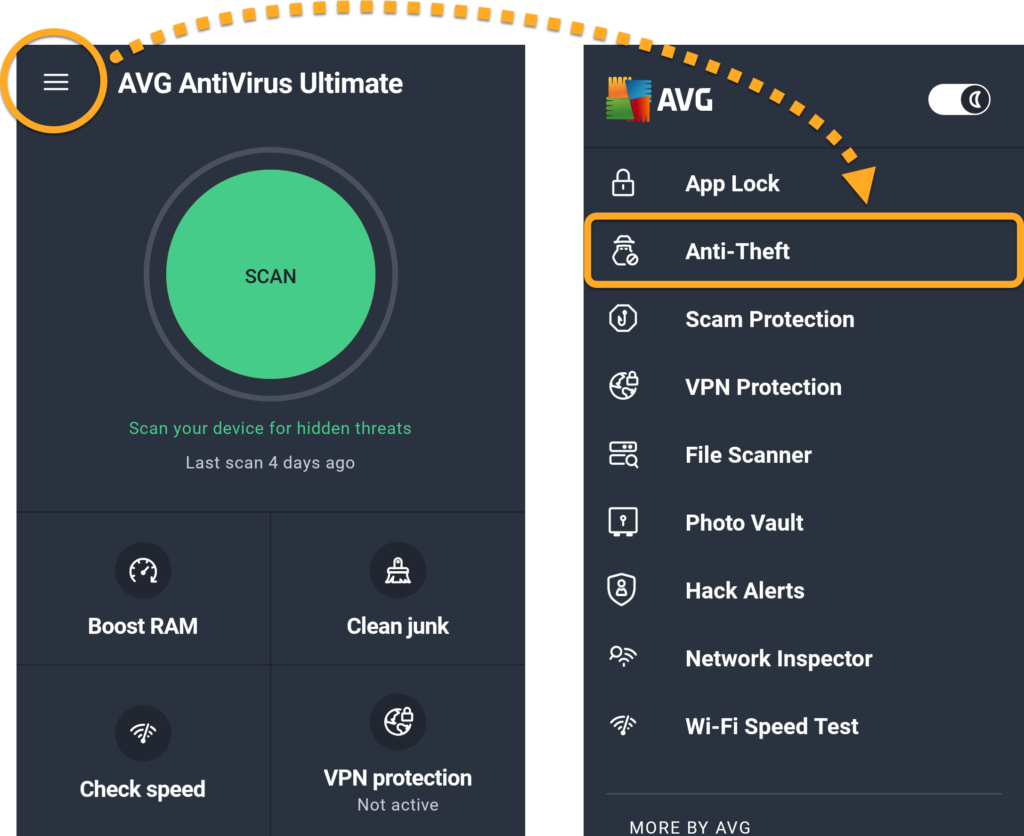 AVG Antivirus for Android Ultimate: Complete mobile security against viruses, spyware, thieves, & snoops with AVG Antivirus Pro, AVG Cleaner Pro & AVG VPN.