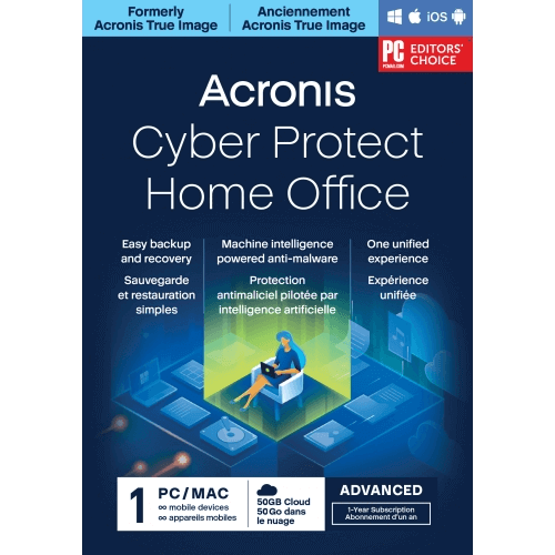 Acronis Cyber Protect Home Office's flexible backup options and useful security extras are excellent. Uploading files in our backup test took a long time, however, and some features may be too risky for cautious users.