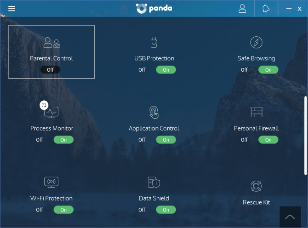 Panda Dome Advanced shields against viruses, spyware, hackers with anti-spam. It identifies ransomware and offers app lock, call blocker, and Parental controls.